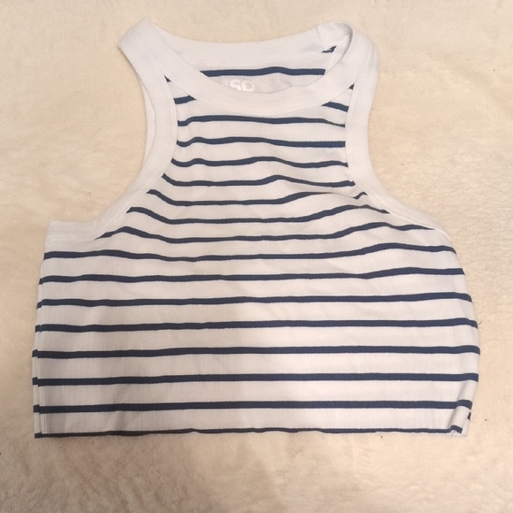 SO Tops - SO Navy and White Striped Top